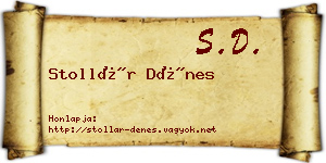 Stollár Dénes névjegykártya